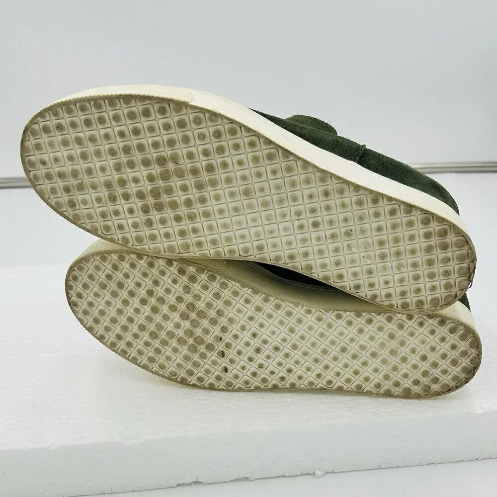 Steve Madden Bootie Sneakers Women's Wrangle Dark Green Suede Leather Size 7M